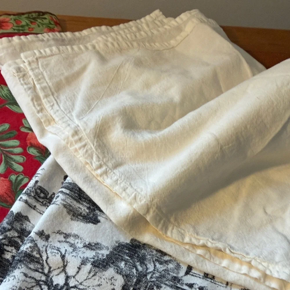 Set‎ of Decorative Kitchen Towels - Black & White Toile + Red Floral